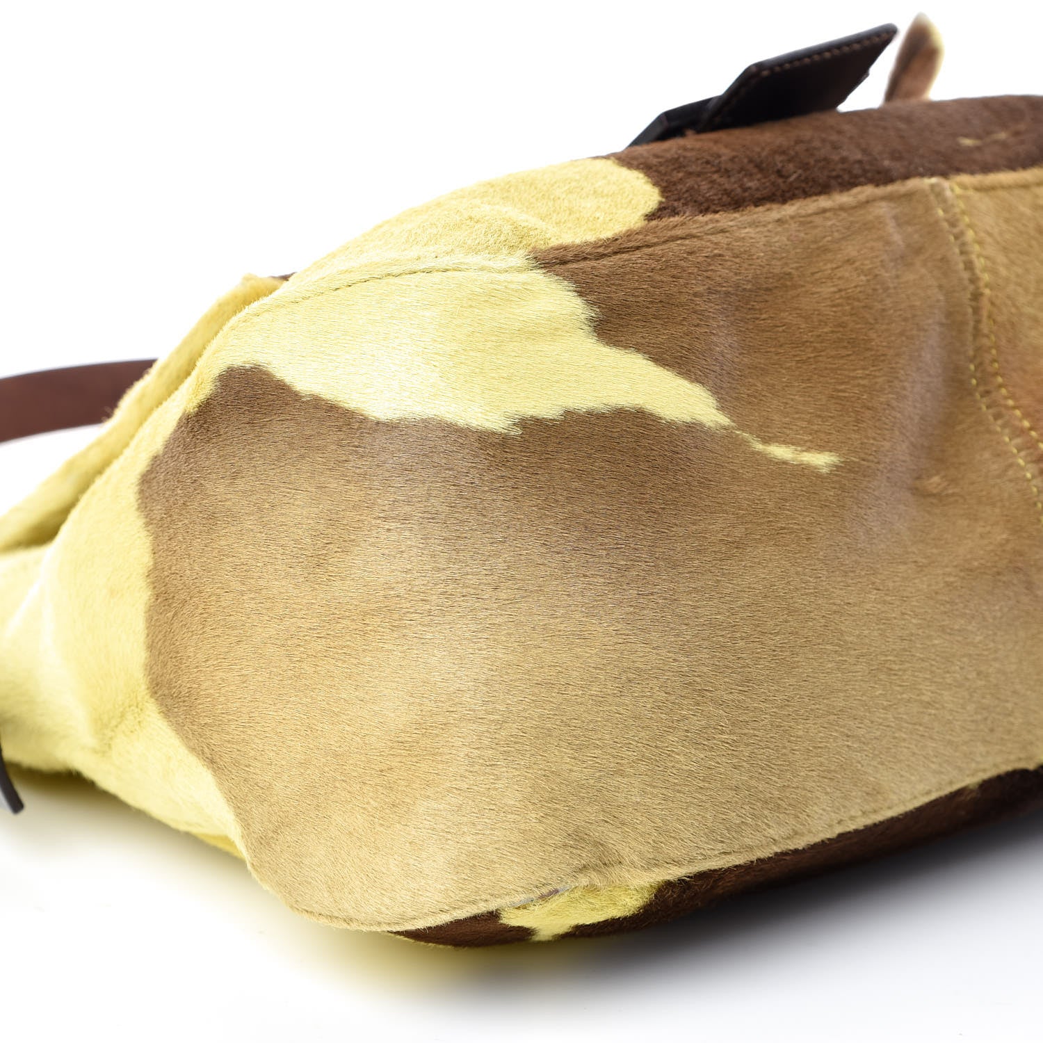 Fendi Calf Hair Mama Baguette Yellow Brown 9 of 11