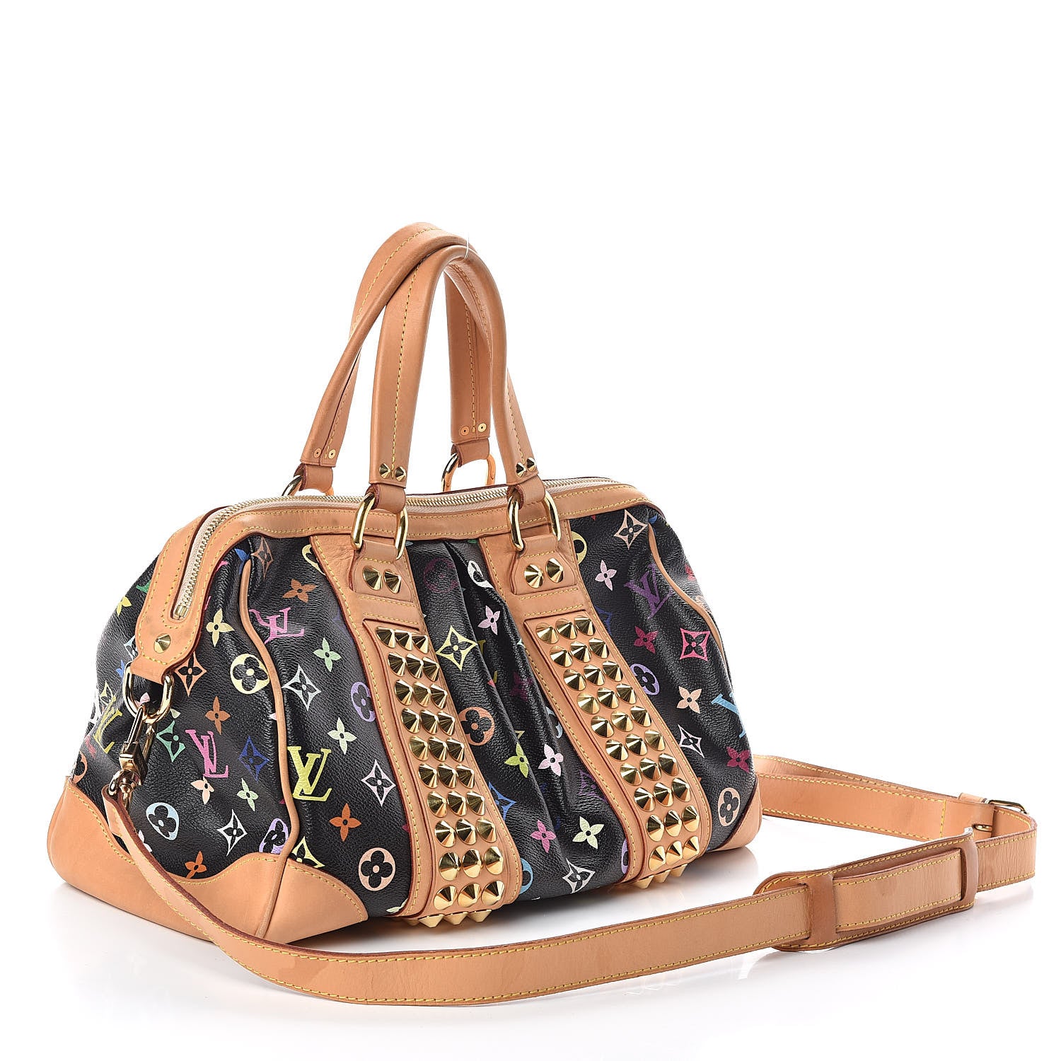 Louis Vuitton Monogram Multicolor Courtney MM Black 3 of 9