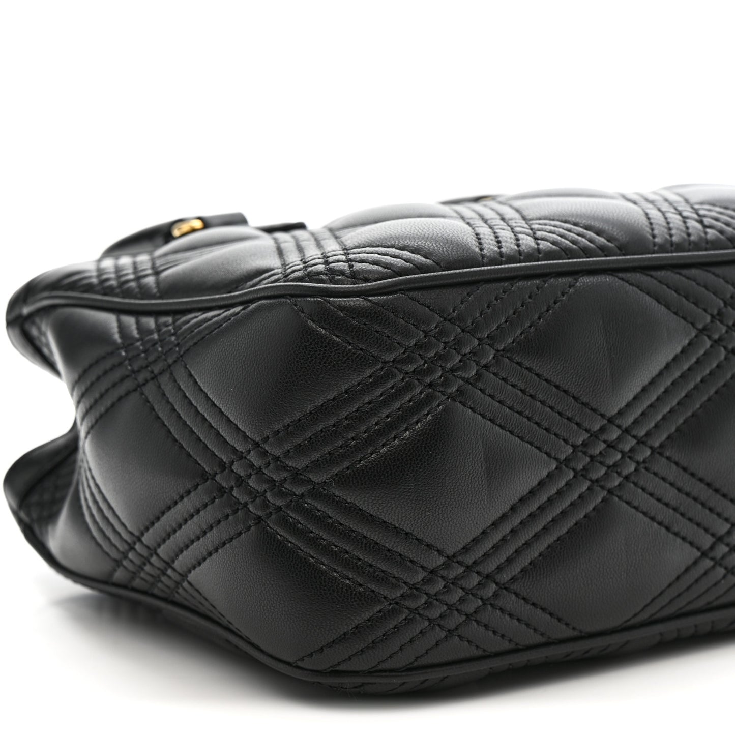 Calfskin Quilted Vlogo Small Top Handle Shoulder Bag Black