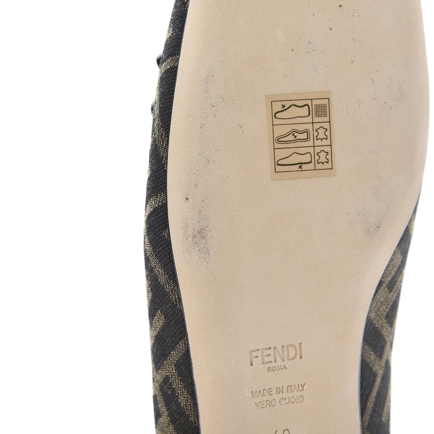 Jacquard FFreedom Square Toe Loafers 40 Tobacco