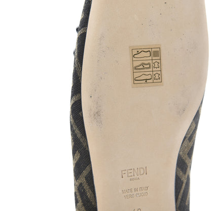 Fendi Jacquard FFreedom Square Toe Loafers 40 Tobacco 8 of 10