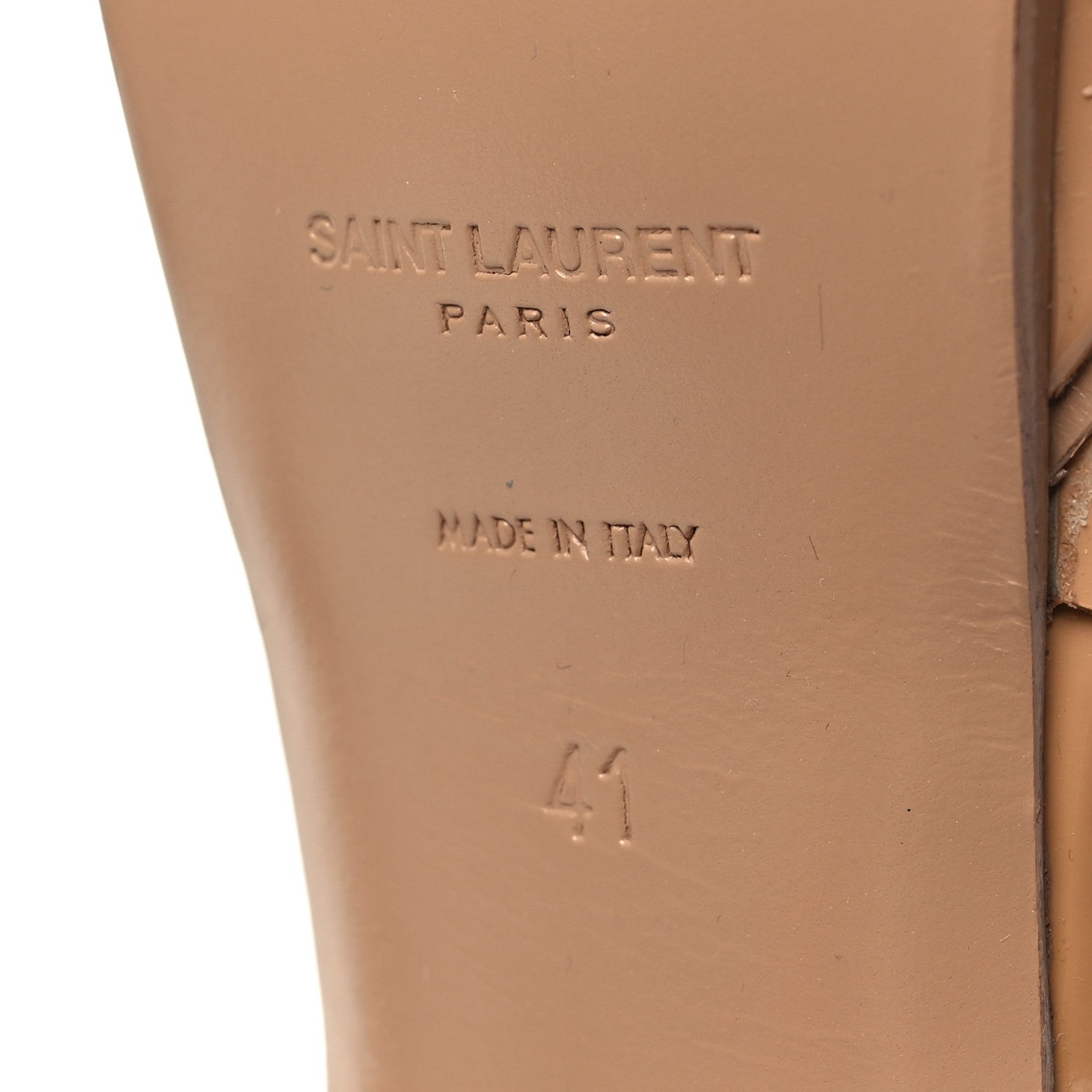 Saint Laurent Patent Tribute 105 Platform Sandals 41 Nude Powder 7 of 10