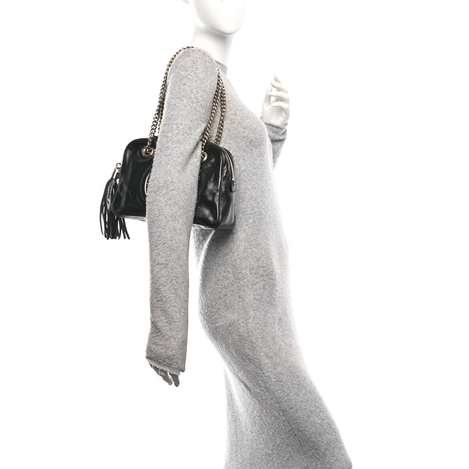 Gucci Soft Patent Small Soho Bowler Black 2 of 11