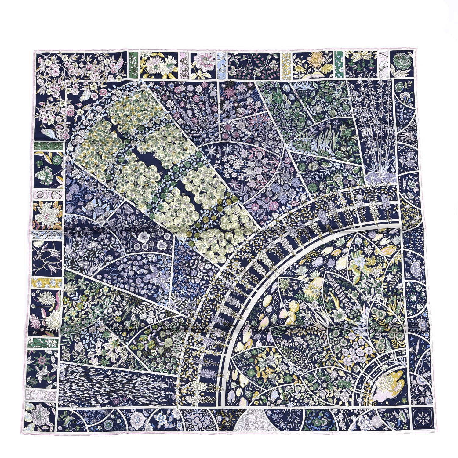Hermes Silk Fleurs De Giverny Scarf 90 1 of 4