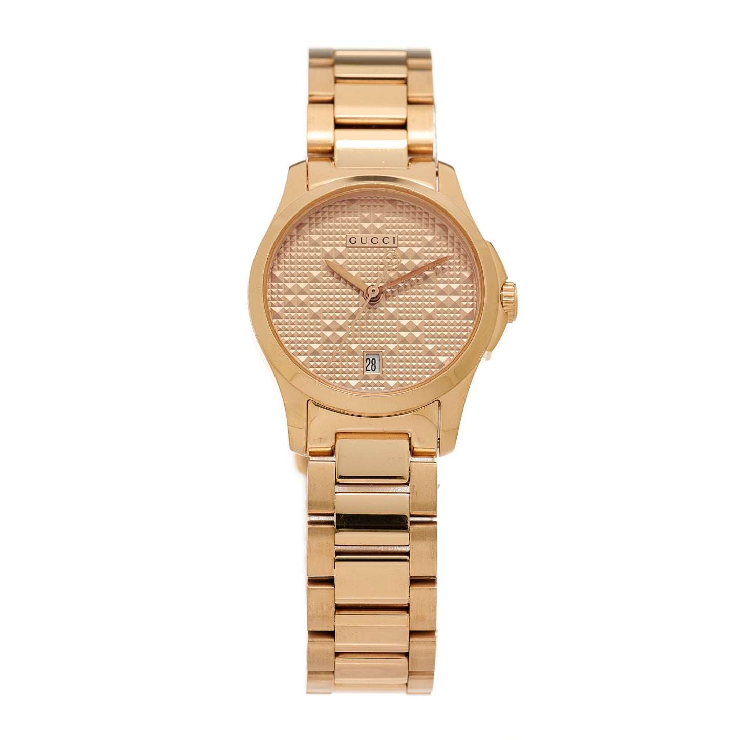Stainless Steel 27mm G-Timeless Diamante Quartz Watch Gold