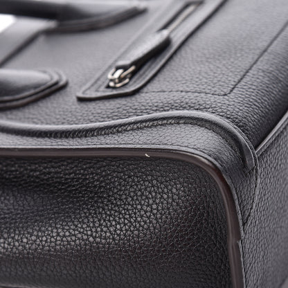 Celine Drummed Calfskin Nano Luggage Black 10 of 11