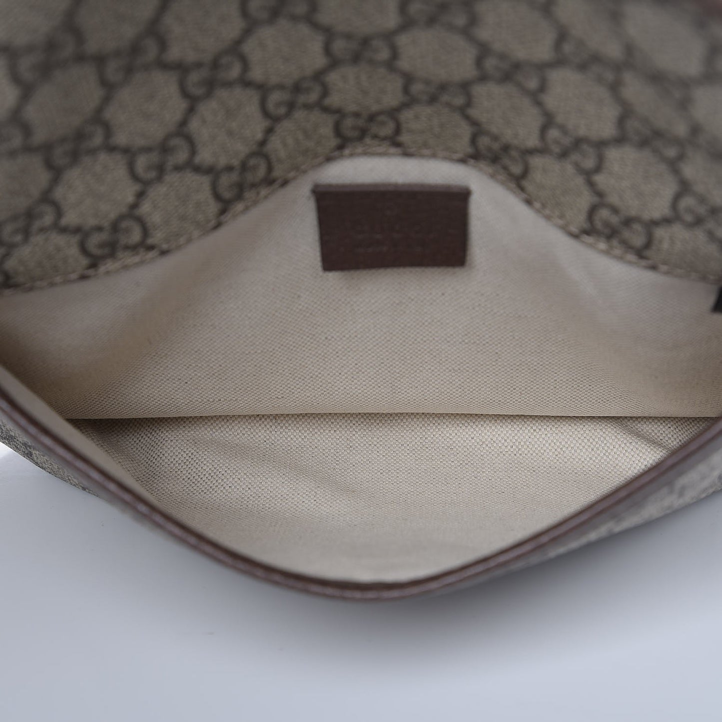 GG Supreme Monogram Neo Vintage Web Belt Bag Brown