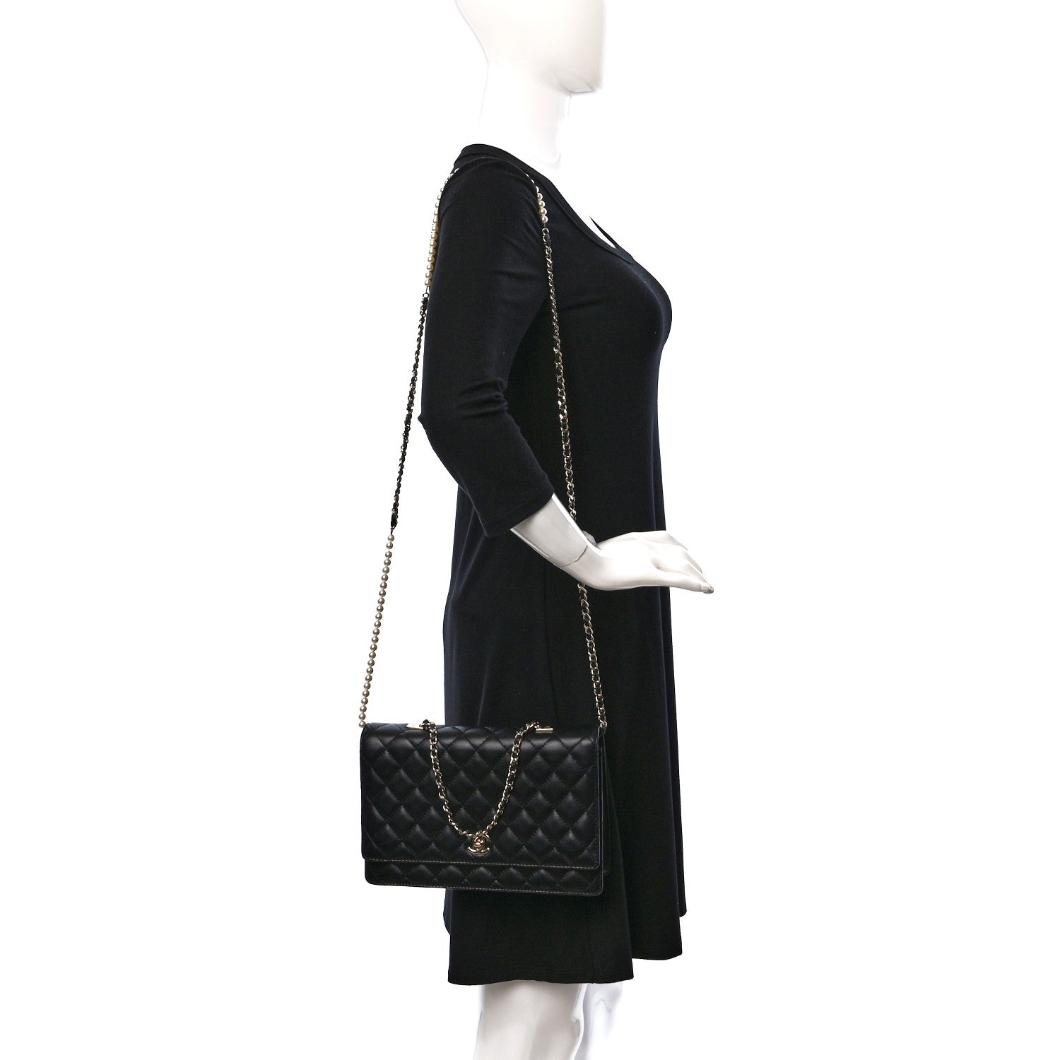 Chanel Lambskin Quilted Fantasy Pearl Flap Black 2 of 15