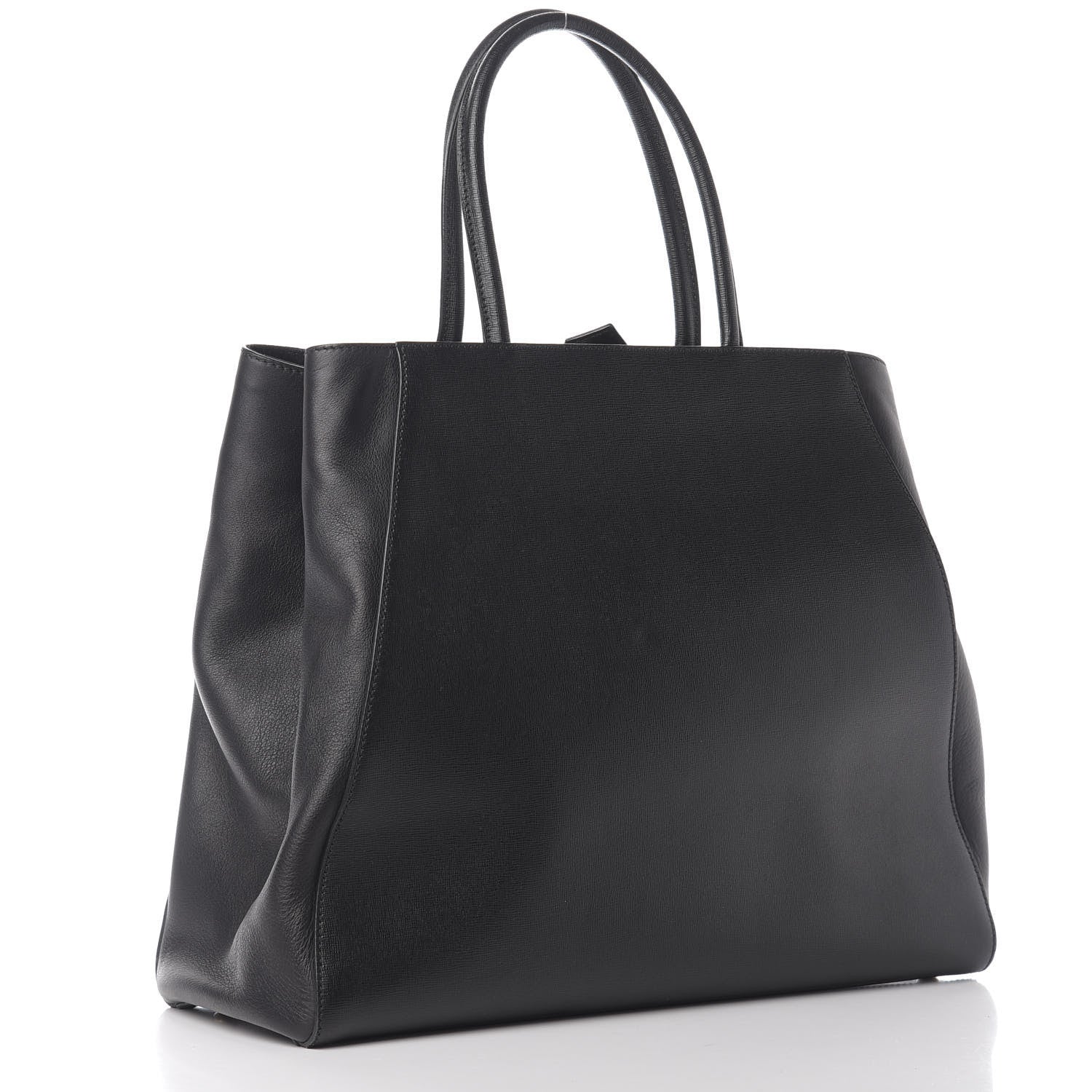Fendi Vitello Elite Large 2Jours Tote Black 2 of 9