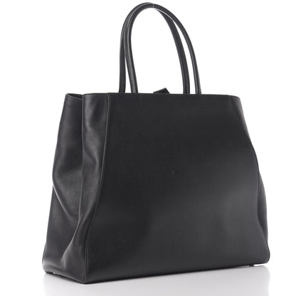 Fendi Vitello Elite Large 2Jours Tote Black 2 of 9