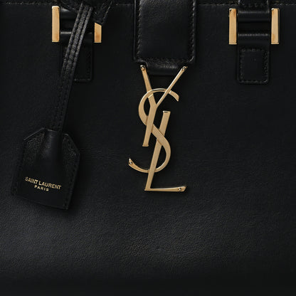 Saint Laurent Calfskin Monogram Baby Cabas Black 7 of 9