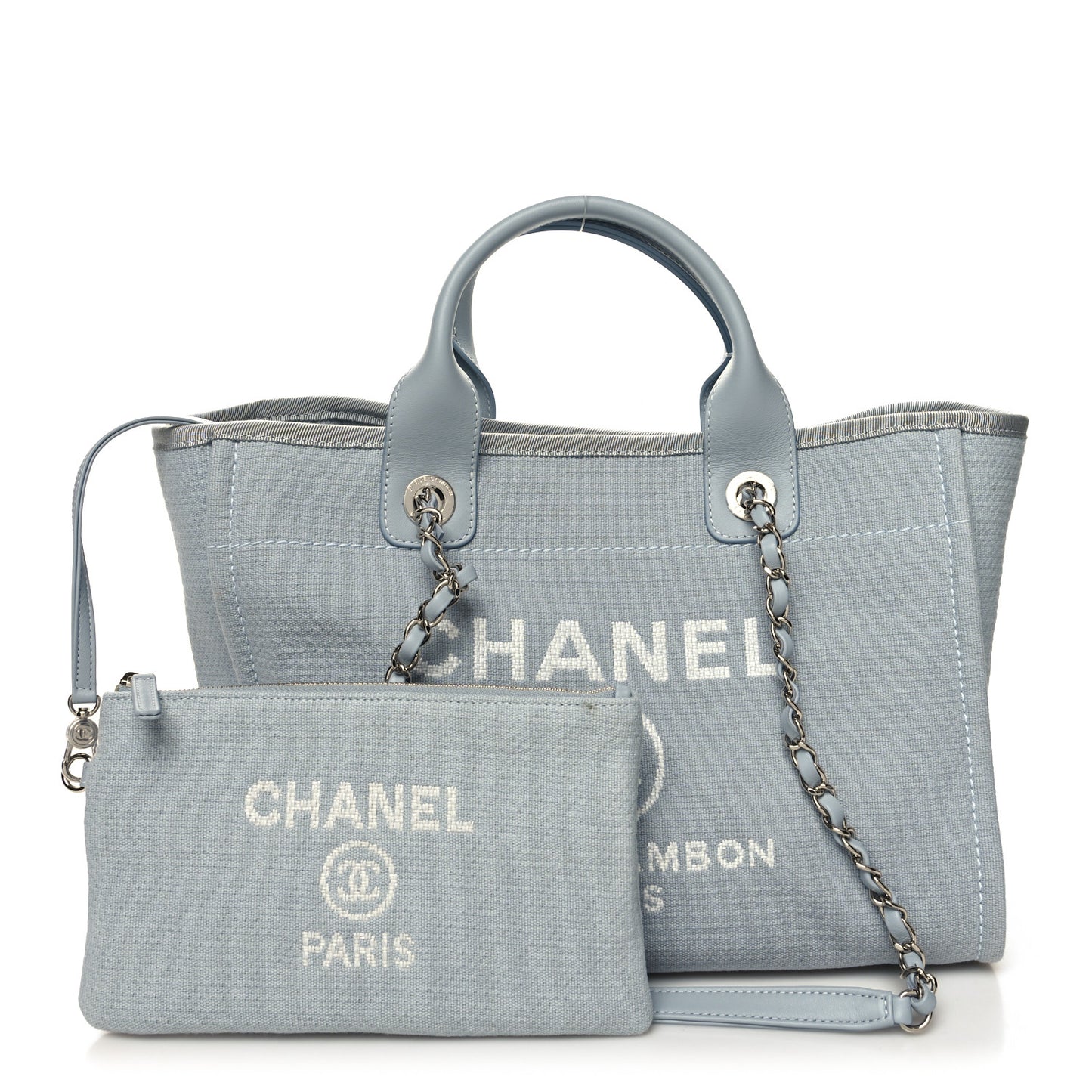 Mixed Fibers Medium Deauville Tote Light Blue