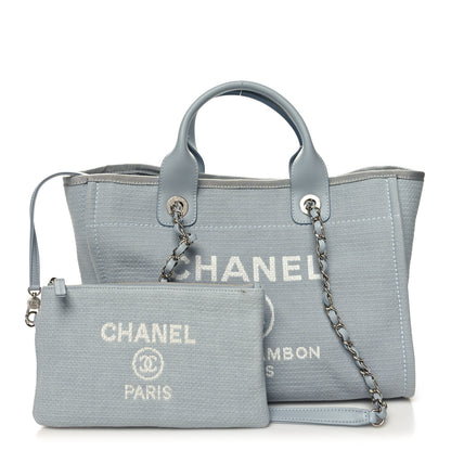 Chanel Mixed Fibers Medium Deauville Tote Light Blue 1 of 12