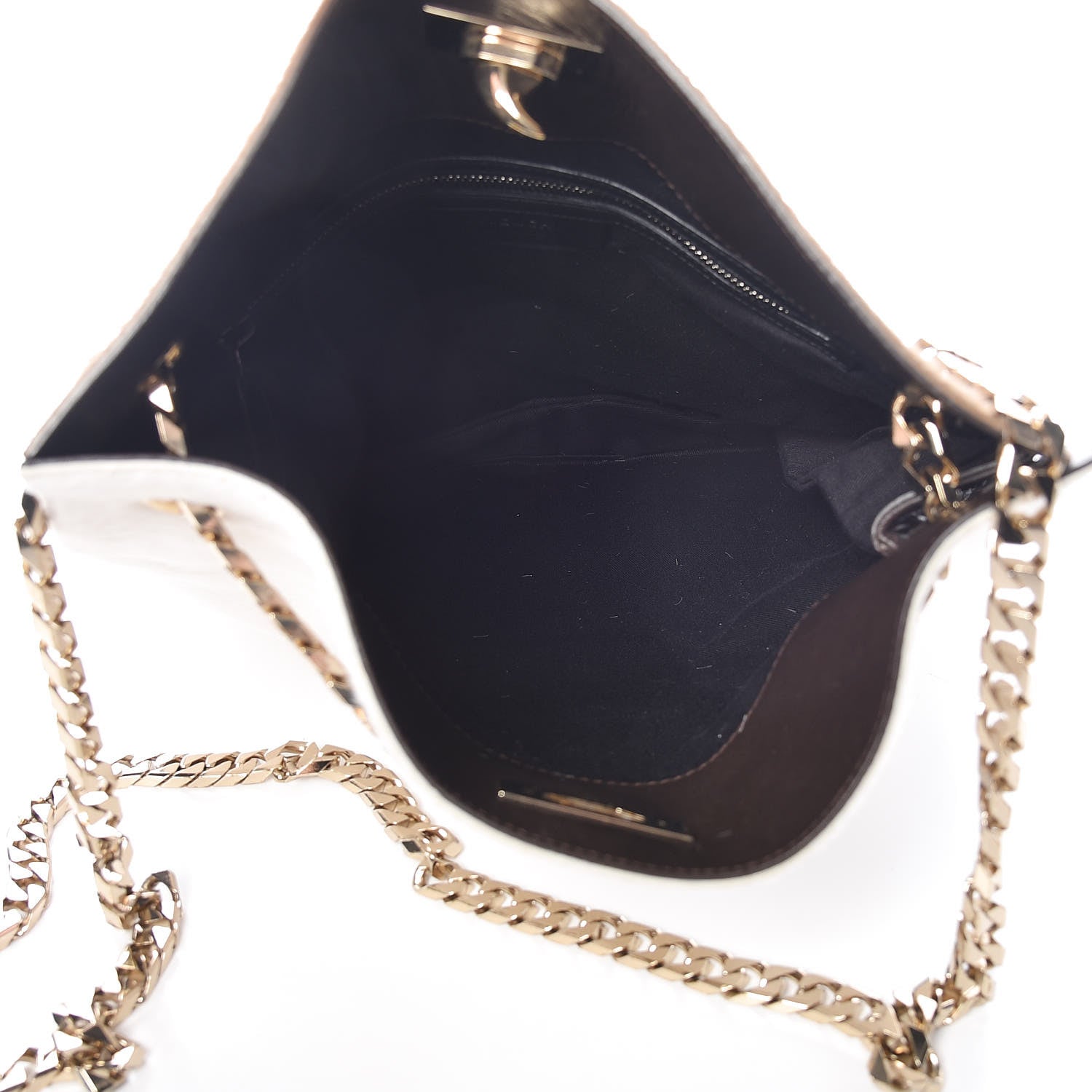 Givenchy Calf Hair Shark Lock Tote White Brown 5 of 10