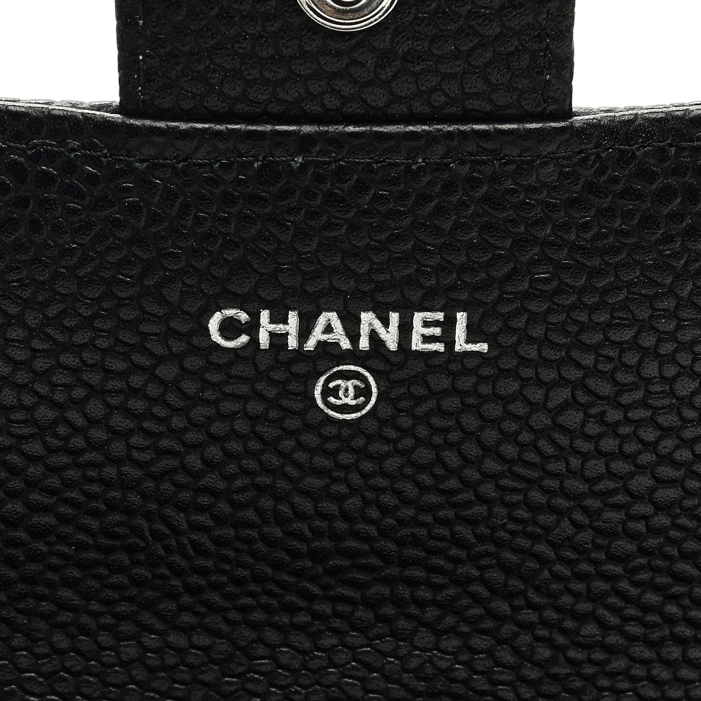 Caviar Quilted Long Flap Wallet Black