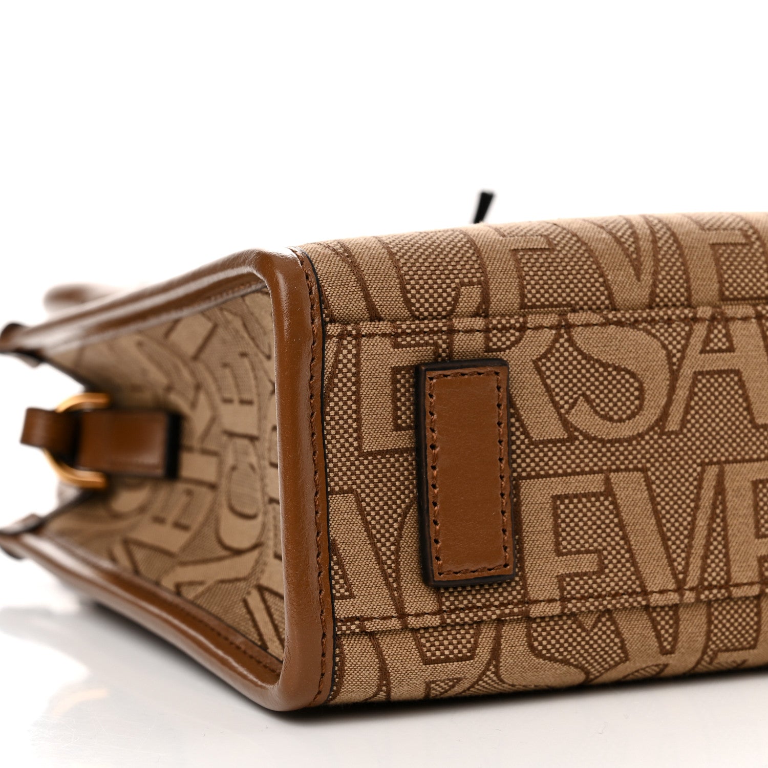Versace Jacquard Canvas Allover Medusa Tote Bag Beige 8 of 9