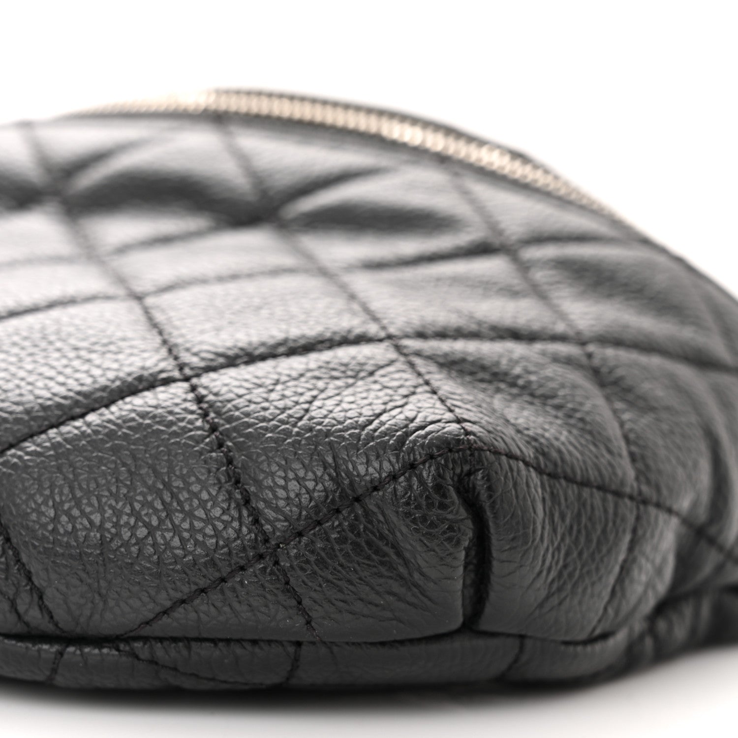Chanel Grained Calfskin Quilted Waist Belt Bag Black 10 of 14