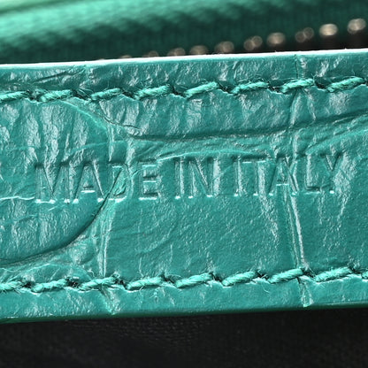 Balenciaga Extra Supple Calfskin Crystal Crocodile Embossed Le Cagole Shoulder Bag XS Jade 7 of 11