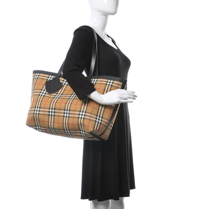 Burberry Vintage Check Medium The Giant Reversible Tote Antique Yellow Bright Red 2 of 17