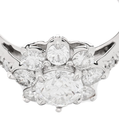 Parker & West by FASHIONPHILE Platinum Diamond 1.48ctw Flower Ring 49 5 7 of 10