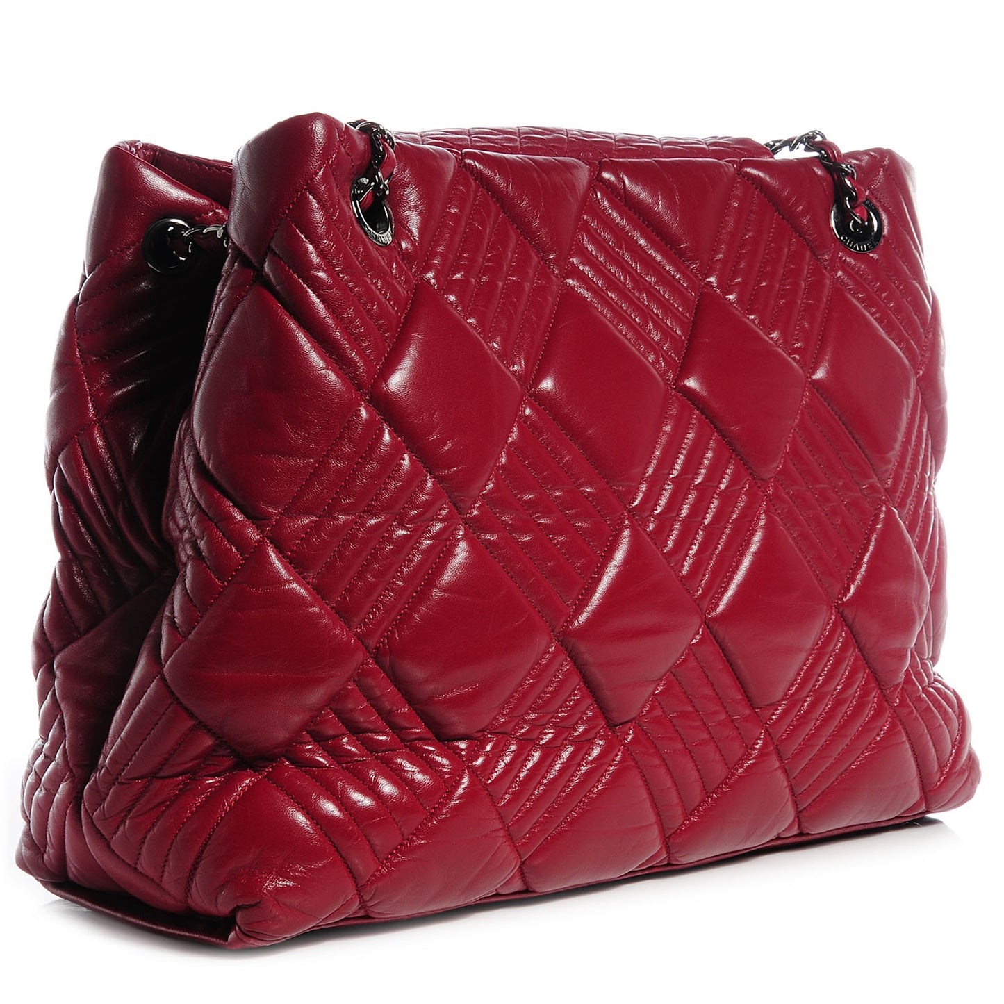 Lambskin In and Out Tote Red