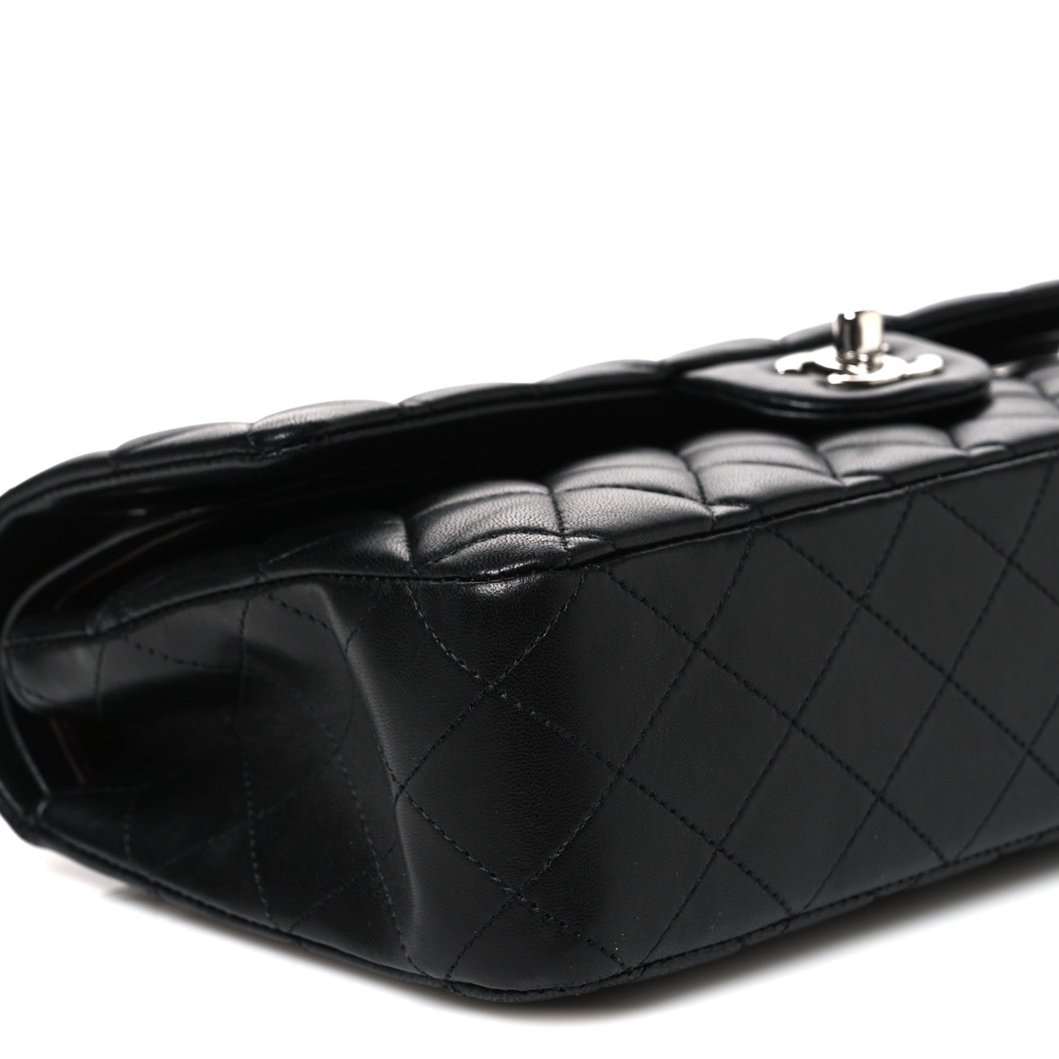 Chanel Lambskin Quilted Medium Double Flap Black 9 of 11