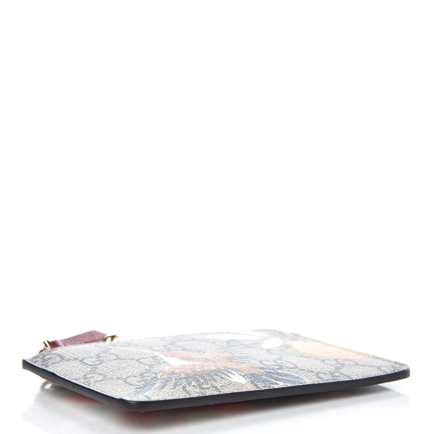 GG Supreme Monogram Tian Key Case Beige Multicolor Red