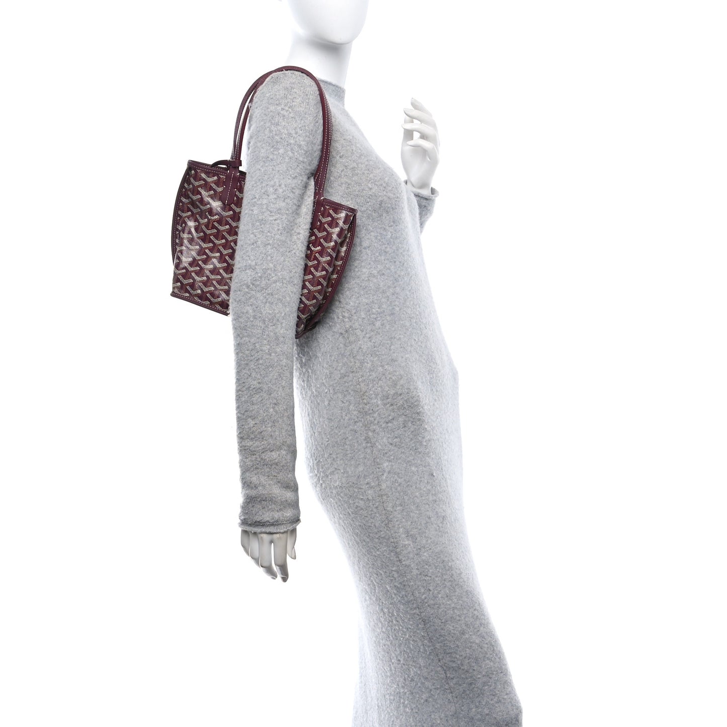 Goyardine Reversible Mini Anjou Burgundy