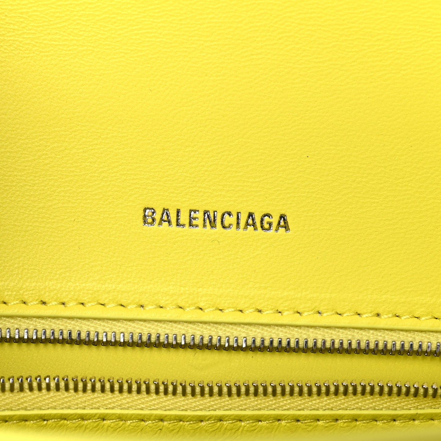 Shiny Calfskin Crocodile Embossed Small Hourglass Top Handle Bag Light Yellow