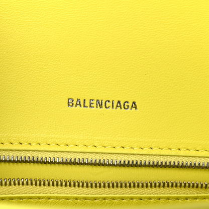 Balenciaga Shiny Calfskin Crocodile Embossed Small Hourglass Top Handle Bag Light Yellow 5 of 8