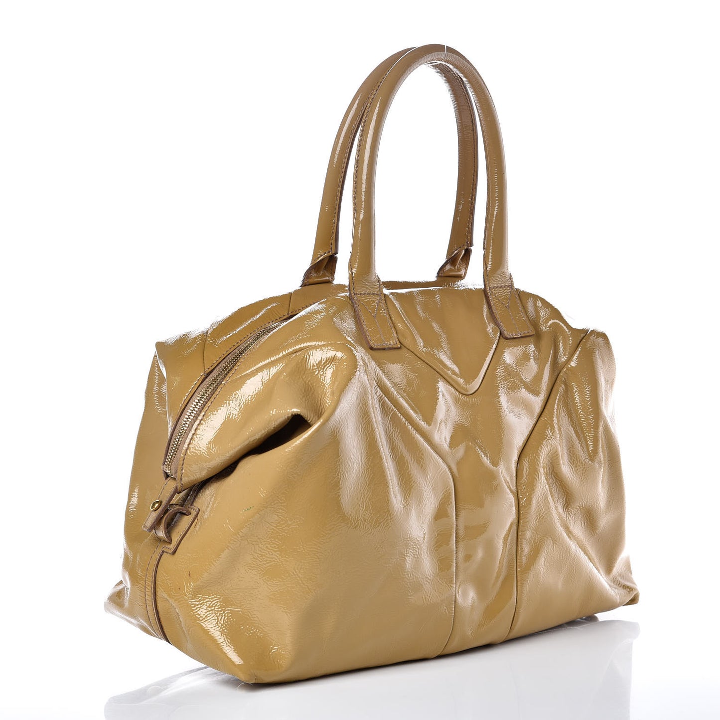 Patent Medium Easy Y Bag Camel