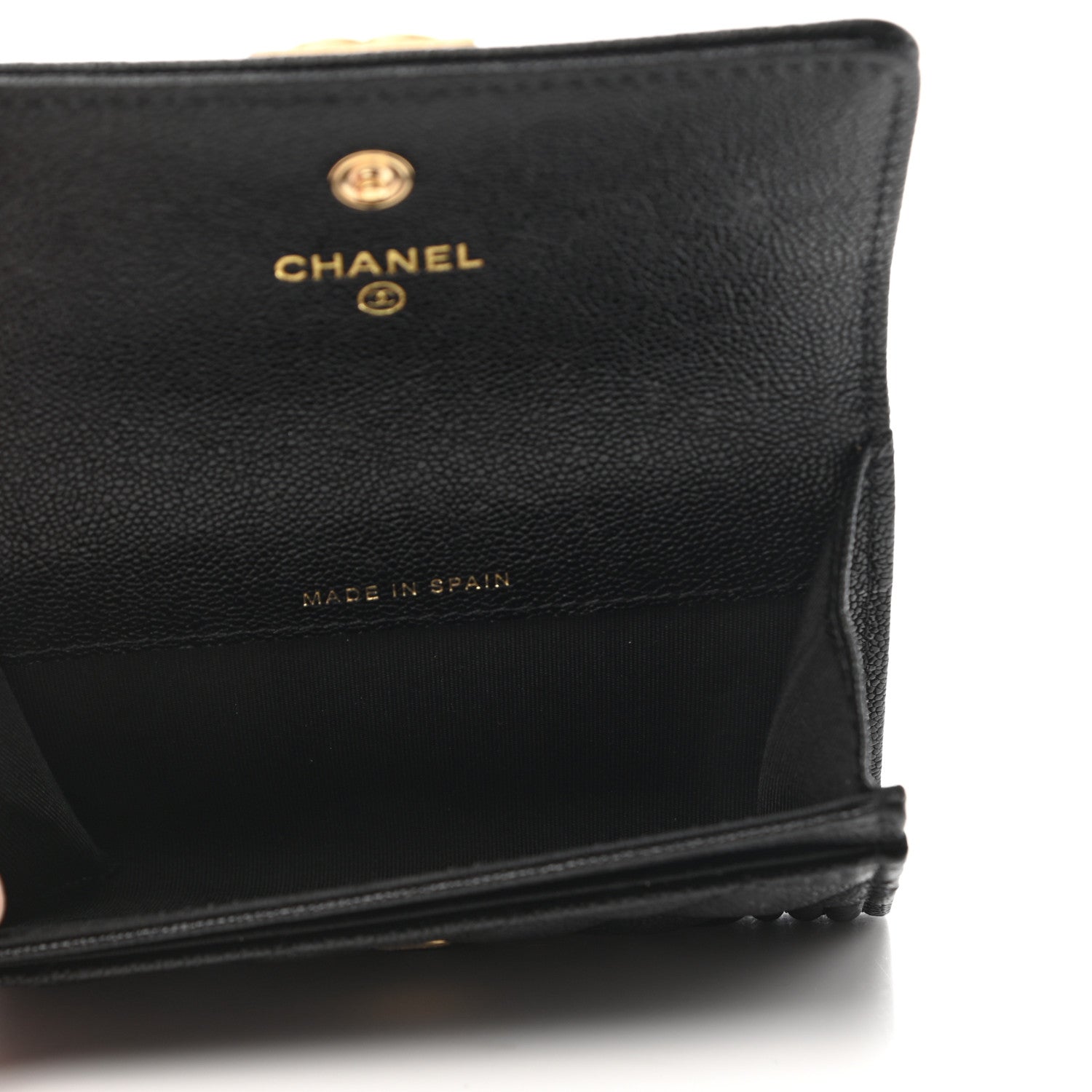 Chanel Caviar Quilted Boy Flap Card Holder Black 5 of 9