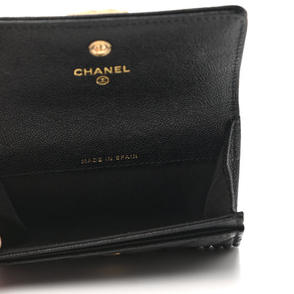 Chanel Caviar Quilted Boy Flap Card Holder Black 5 of 9