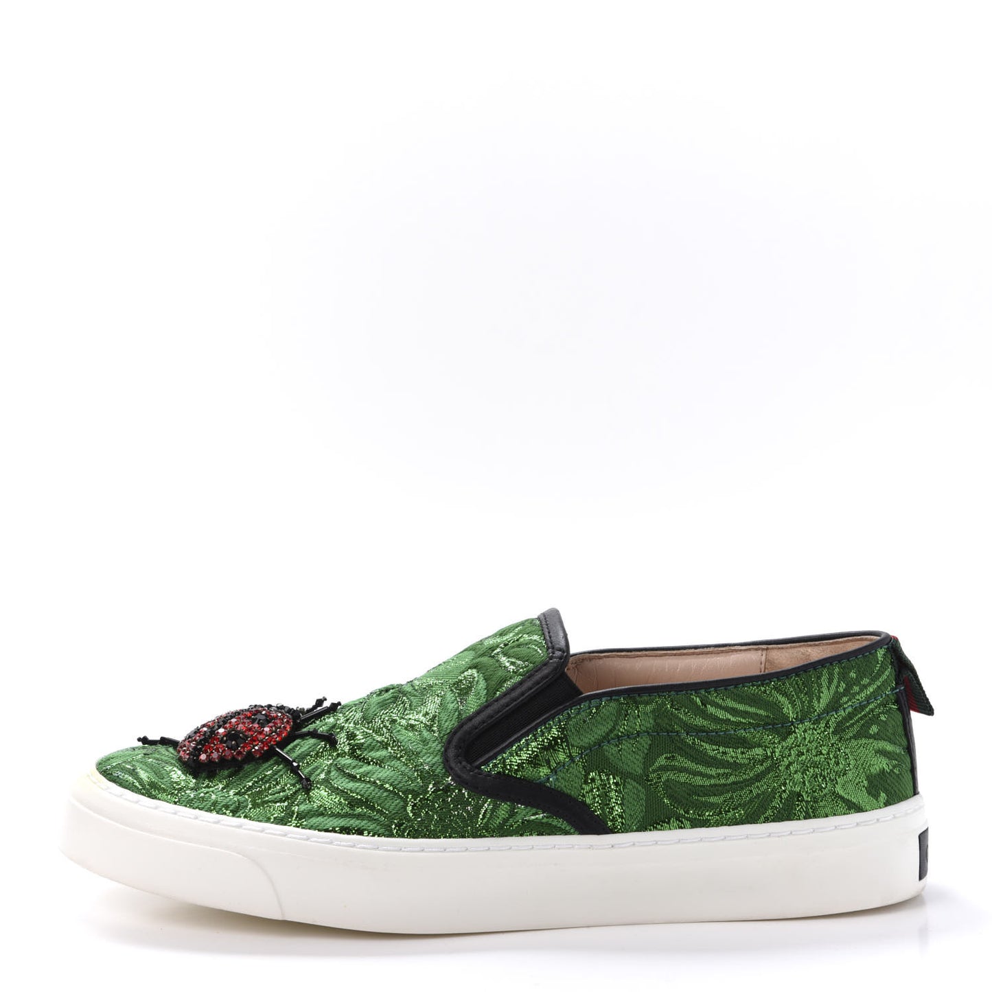 Brocade Ladybug Embroidered Slip On Sneakers 36.5