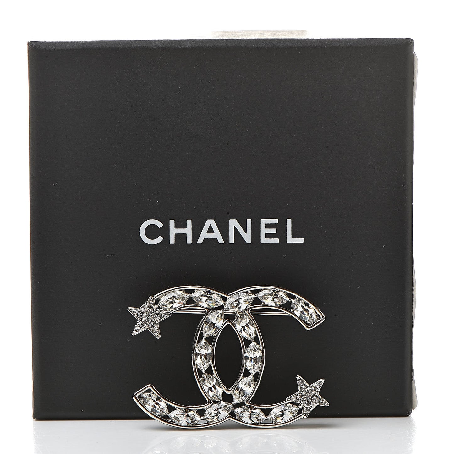 Crystal Starfall CC Brooch Silver