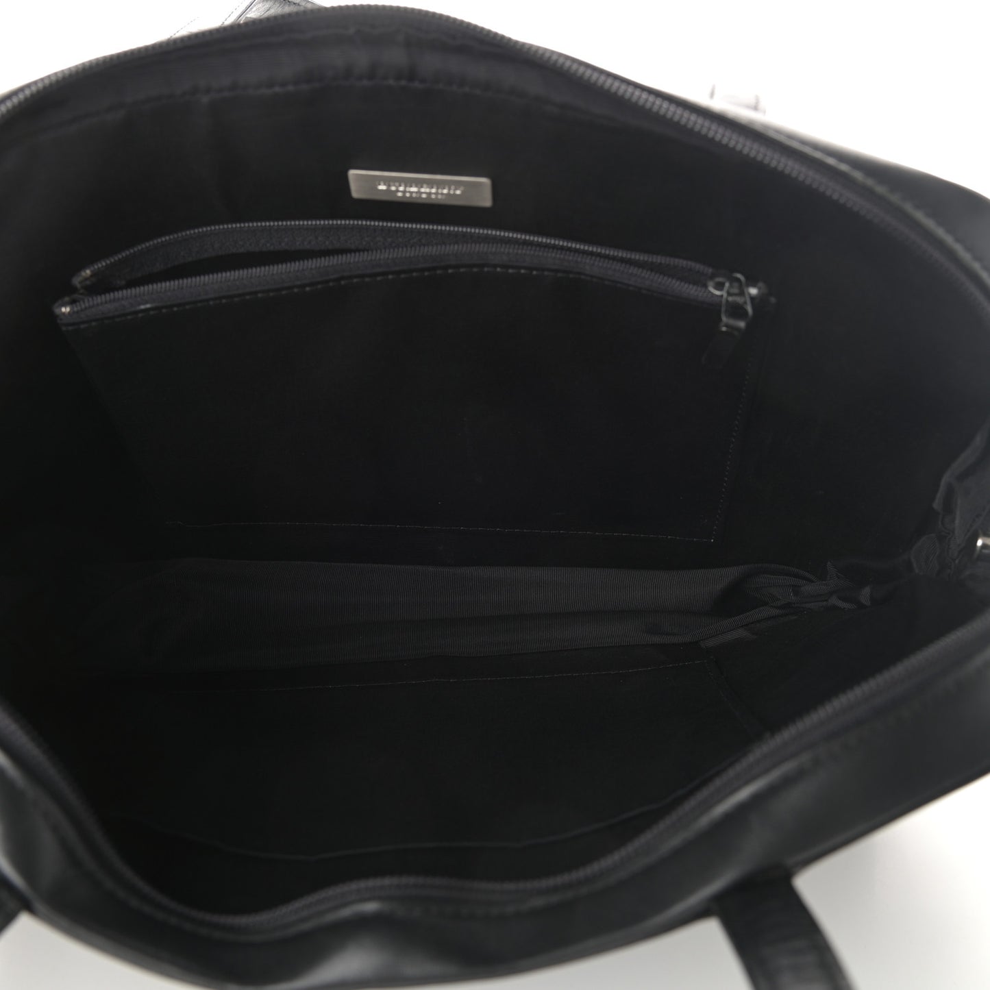 Calfskin Nylon Shoulder Bag Black