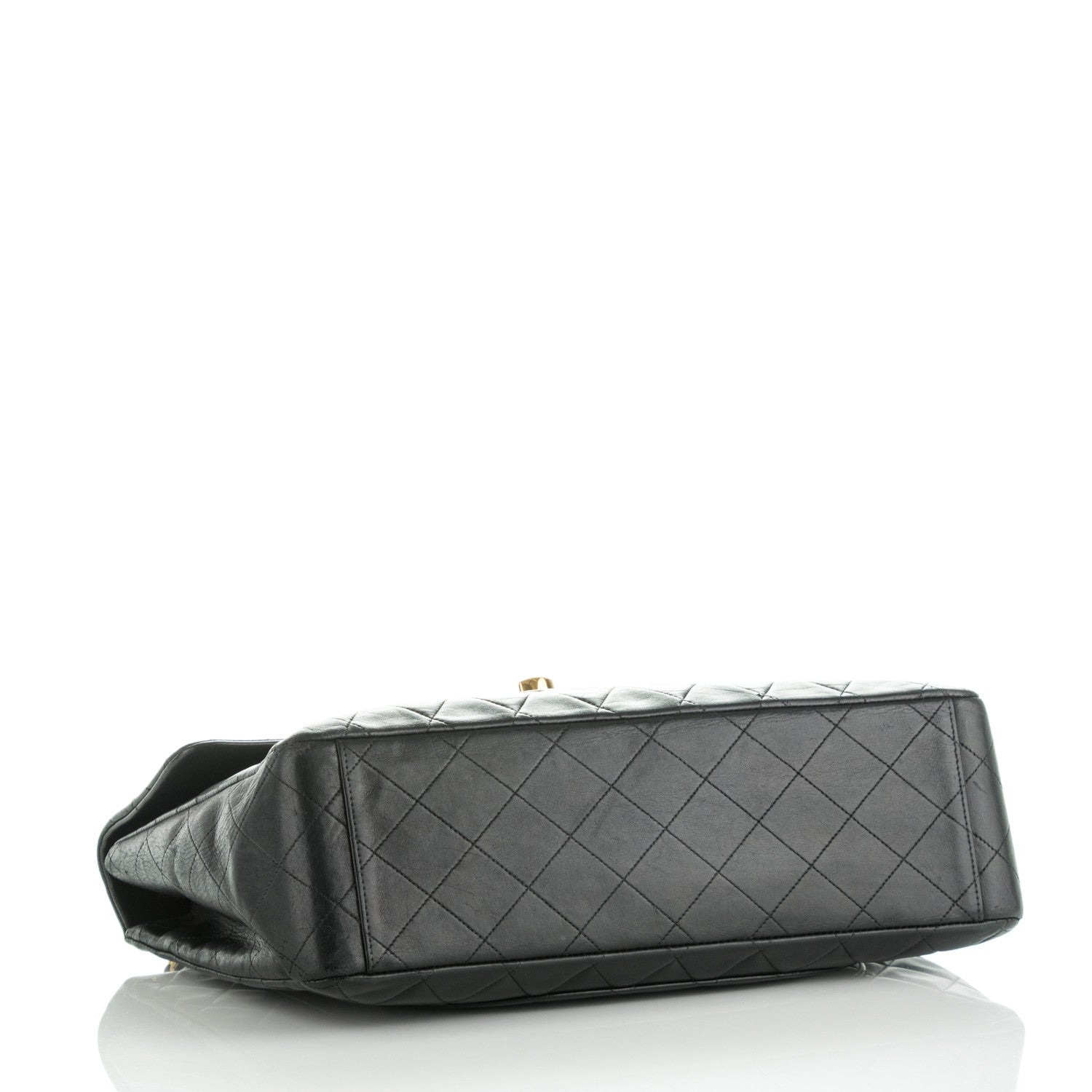 Chanel Lambskin Quilted XL Jumbo Single Flap Black 4 of 9