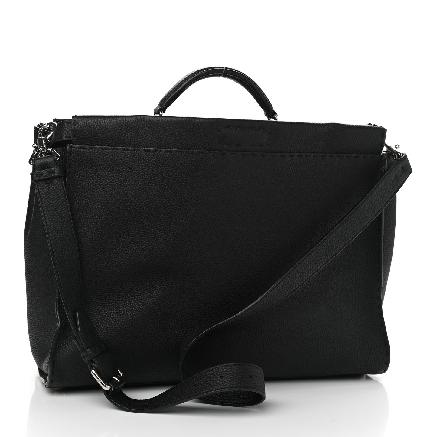 Cuoio Romano Selleria Large Mens Peekaboo Iconic Essential Satchel Black