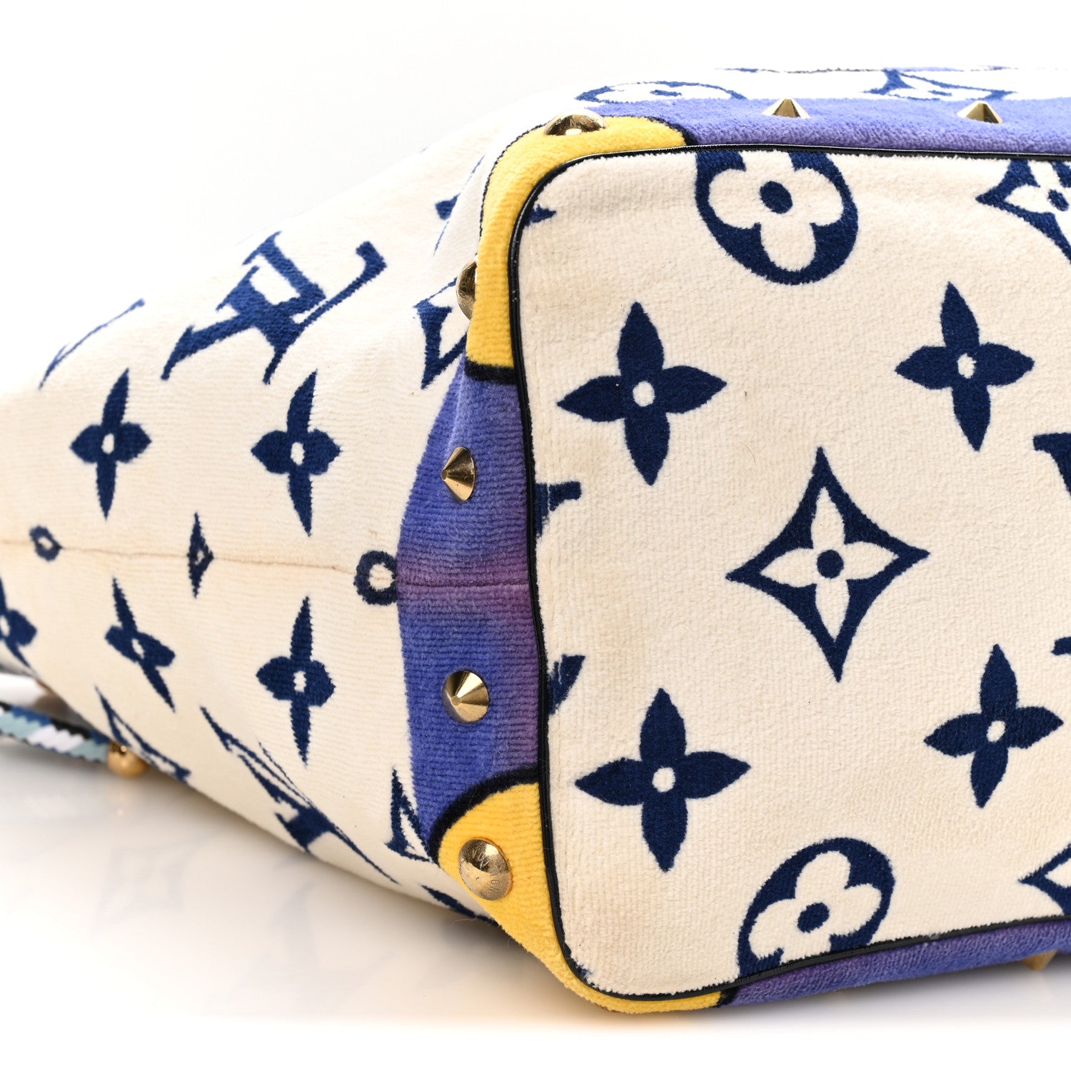 Louis Vuitton Cotton Monogram Eponge Cabas Blue 8 of 9