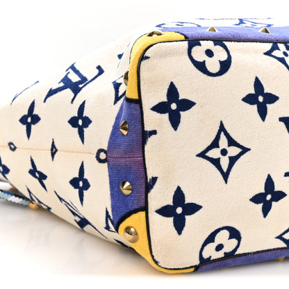 Louis Vuitton Cotton Monogram Eponge Cabas Blue 8 of 9