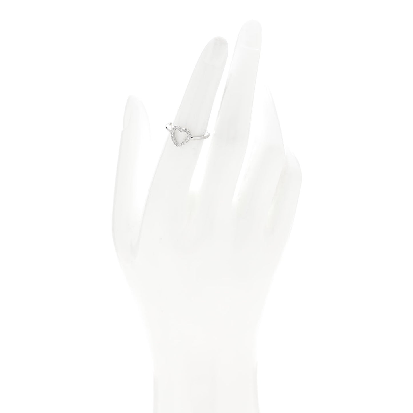 Platinum Diamond Heart Ring 51 5.75
