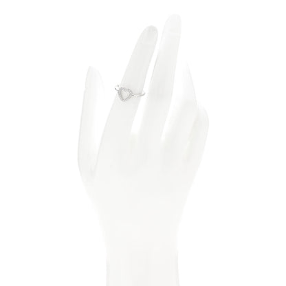 Tiffany Platinum Diamond Heart Ring 51 5.75 2 of 4