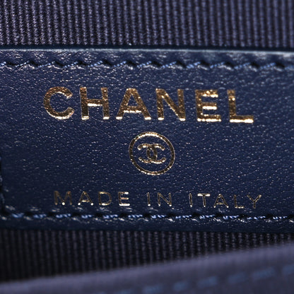 Chanel Caviar Quilted Zip Coin Purse Dark Navy 6 of 8