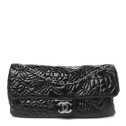 Chanel Vinyl Graphic Edge Flap Black 1 of 9