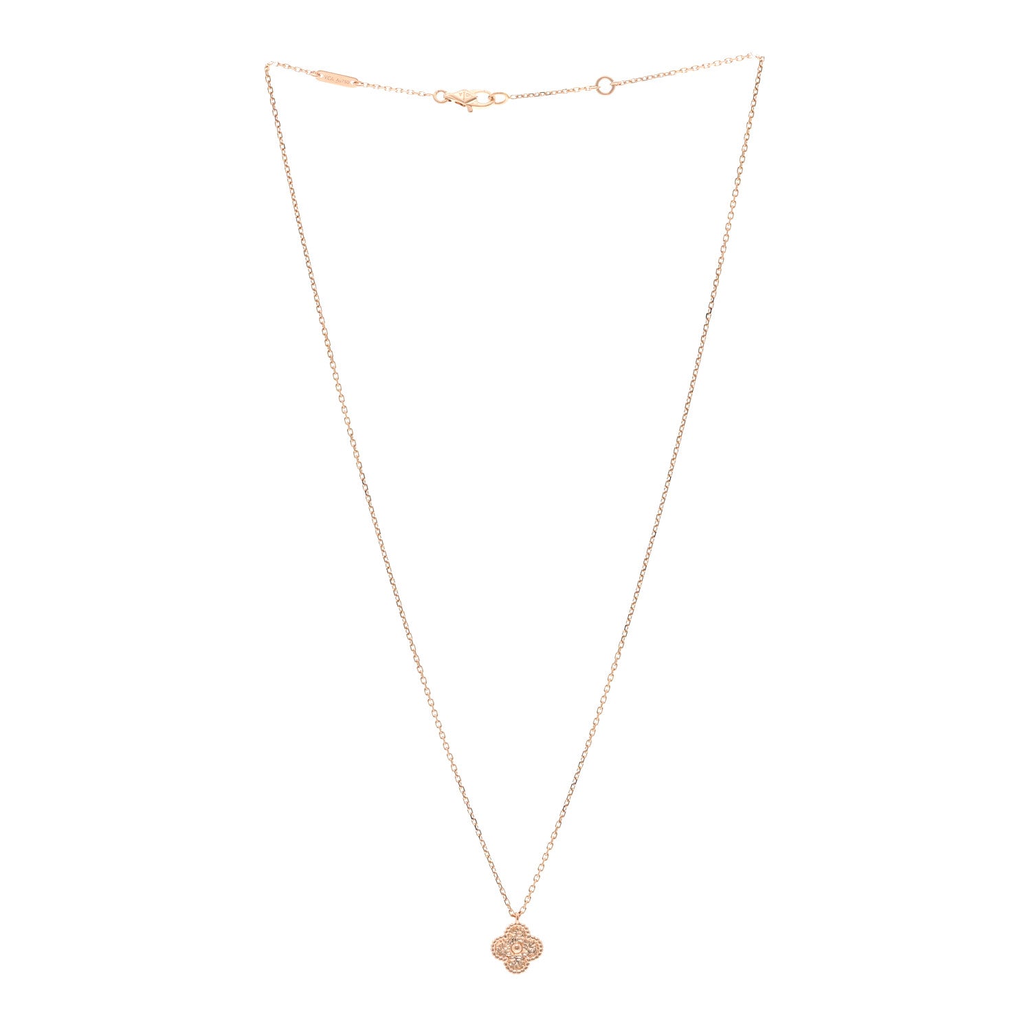 Van Cleef & Arpels 18K Rose Gold Sweet Alhambra Pendant Necklace 3 of 5