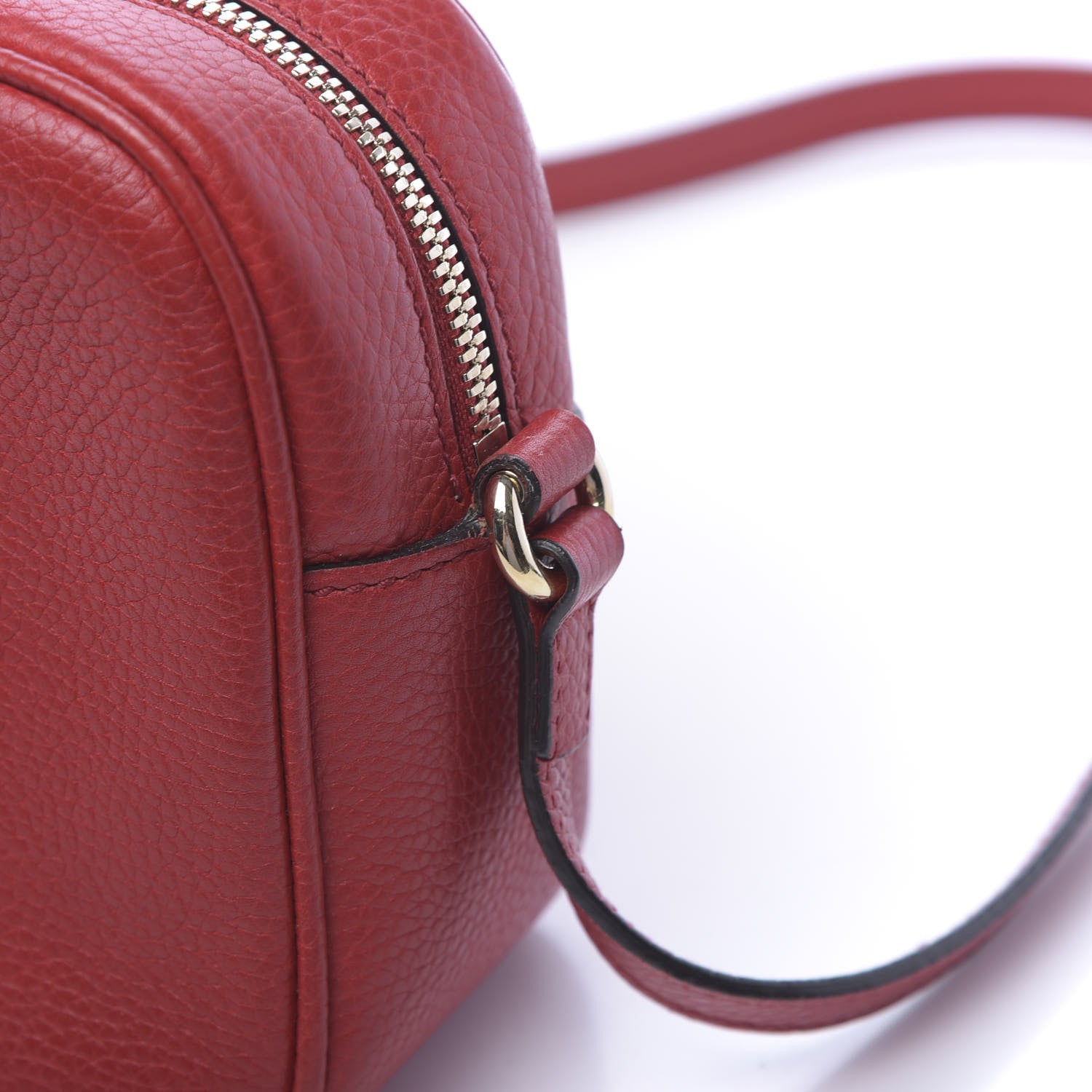Gucci Pebbled Calfskin Small Soho Disco Bag Tabasco Red 10 of 14
