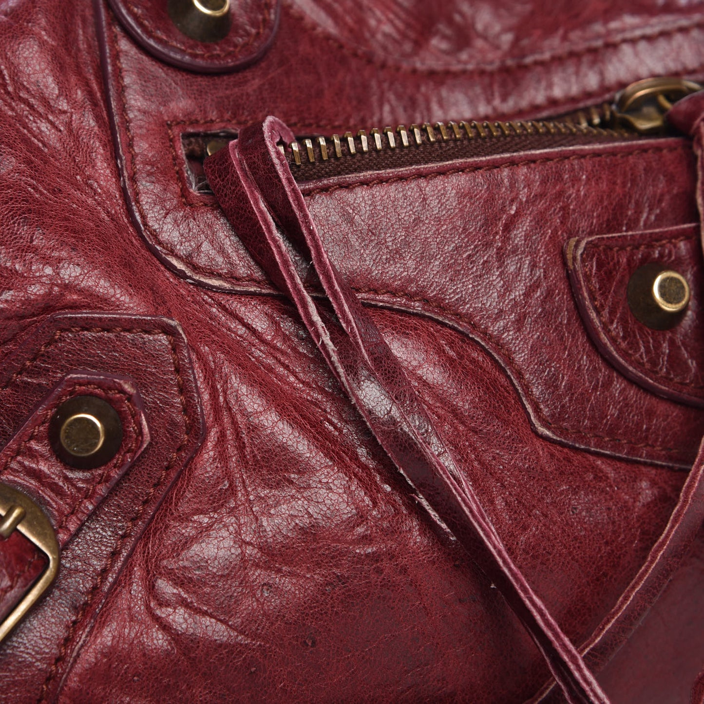 Chevre Classic Hardware Twiggy Rouge Grenat