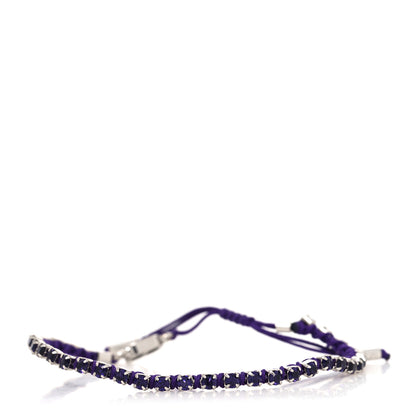 Christian Dior Technical Fabric Crystal Rope Bracelet Purple 1 of 4