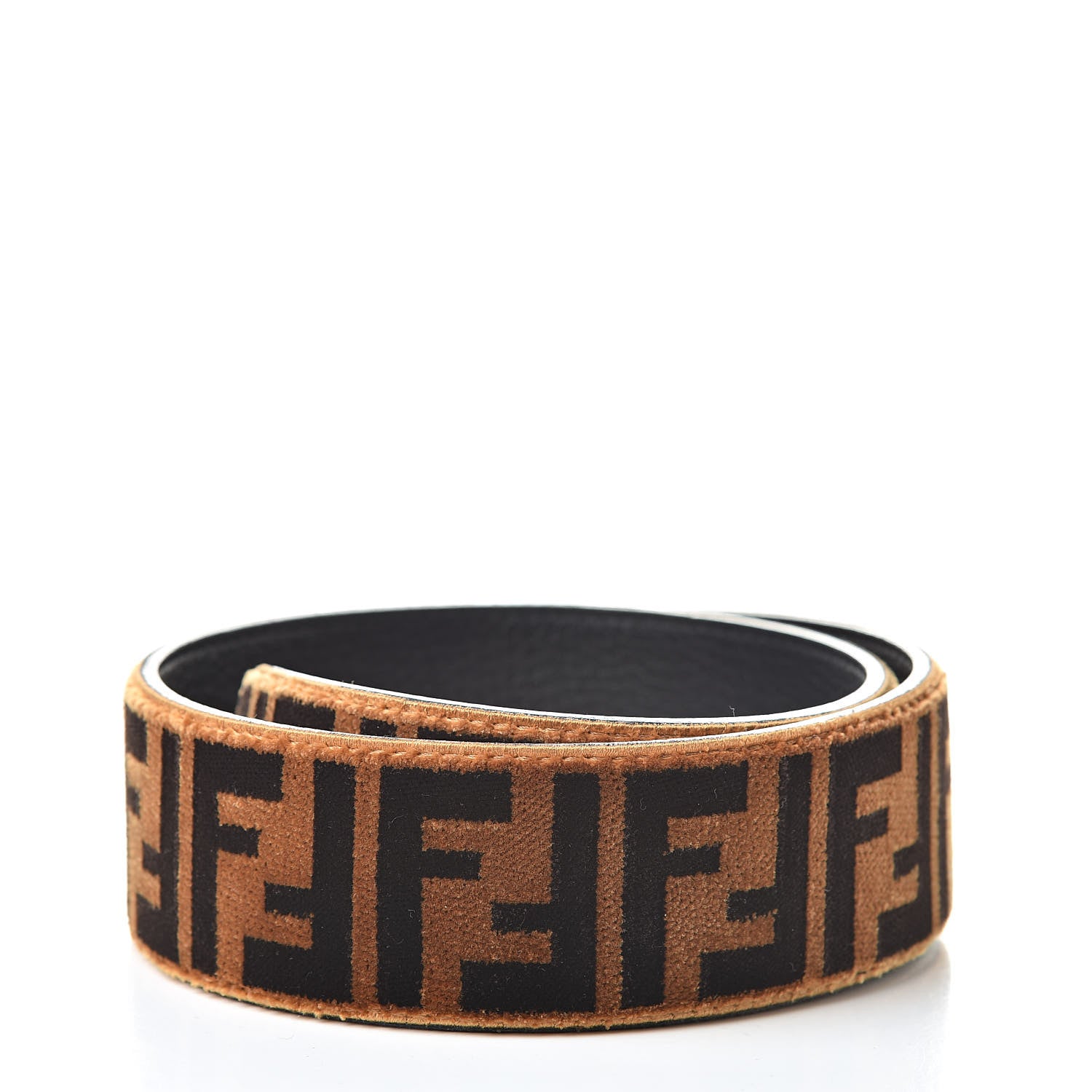 Fendi Velvet Tapestry FF Strap You Tobacco 2 of 4