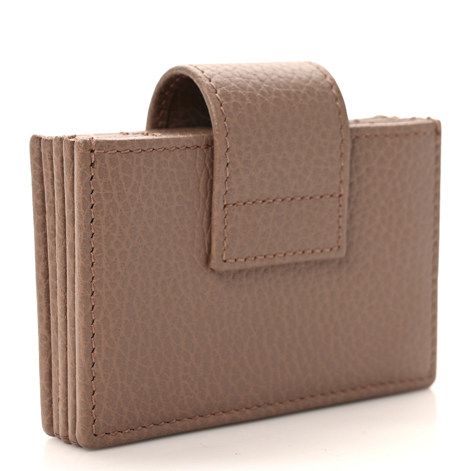 Gucci Dollar Calfskin GG Marmont Card Case Porcelain Rose 3 of 7